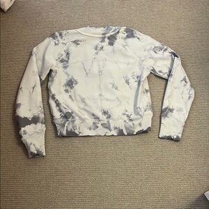 lululemon athletica Gray Tie-Dye Crew Neck Sweater